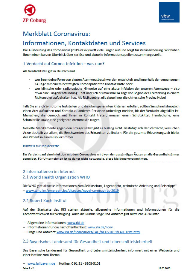 Bild 1 Auswirkungen des Coronavirus 