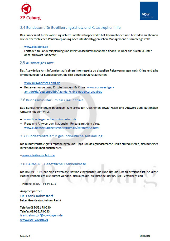 Bild 2 Auswirkungen des Coronavirus